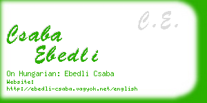 csaba ebedli business card